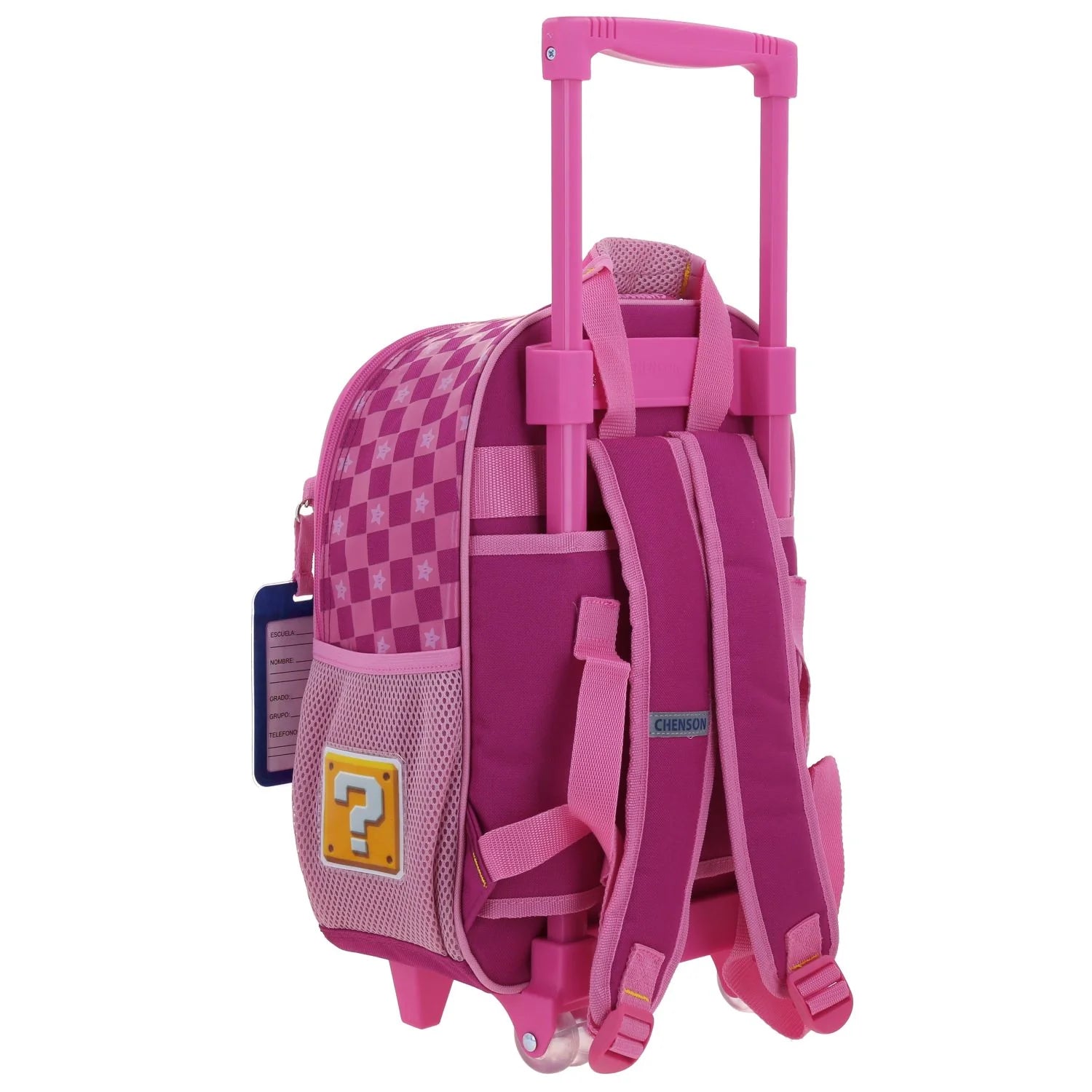 Mochila Escolar 3D Princesa Peach con Ruedas LED
