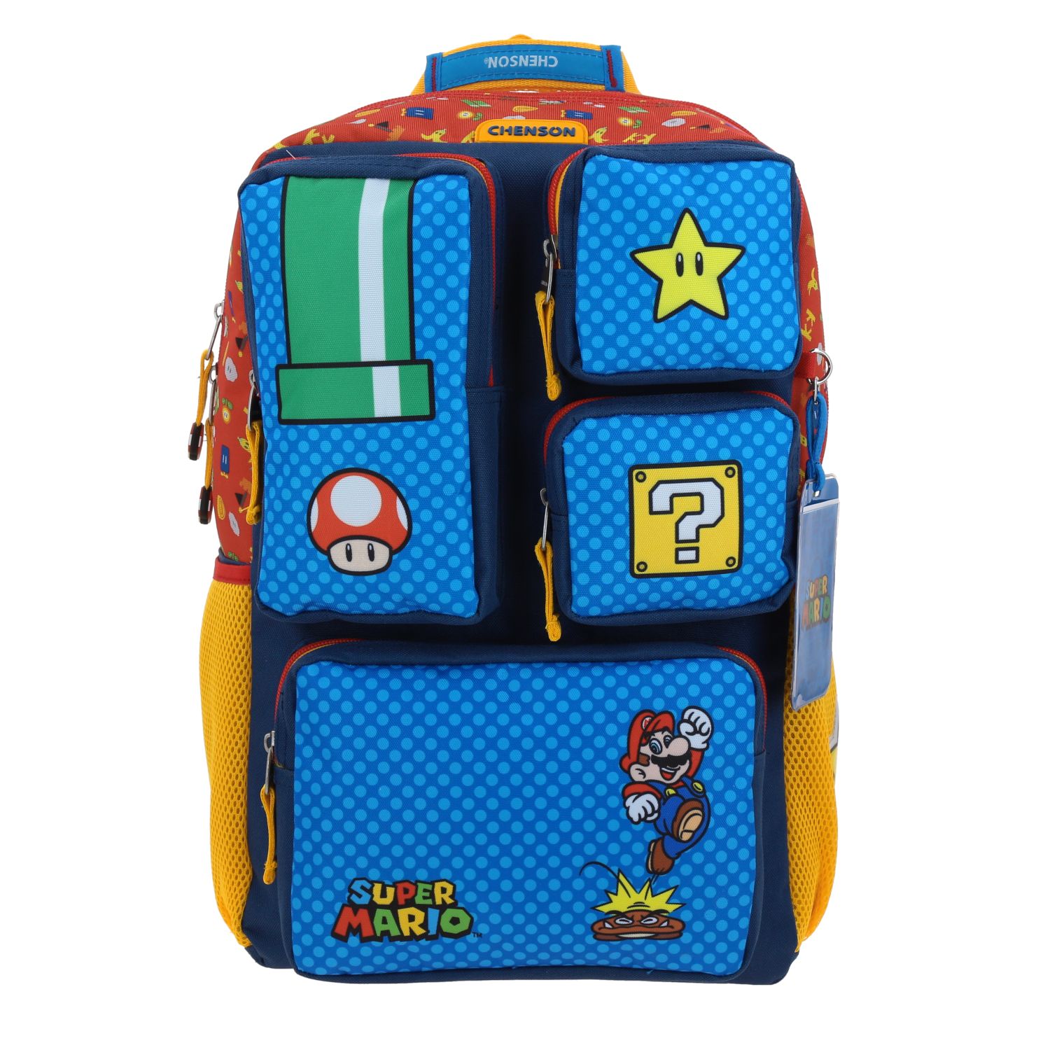 Mochila Mario Bros Azul Chenson - Diseño Sublimado
