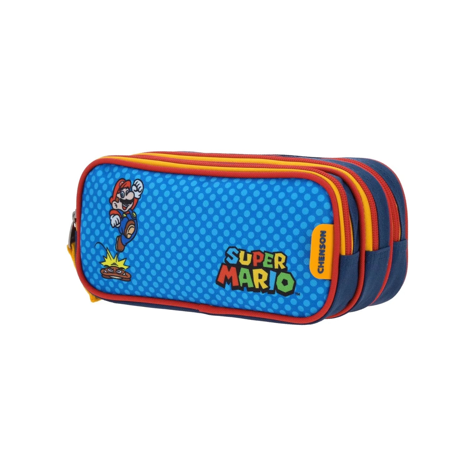 Estuche de Lápices Mario Bros Chenson - Diseño de Lunares Azul