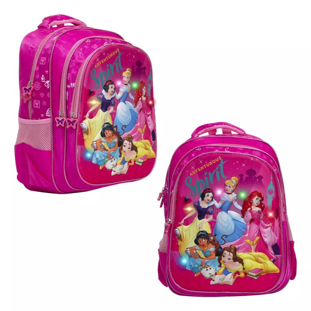 Mochila Infantil 3D Rosa Mod. Princesas