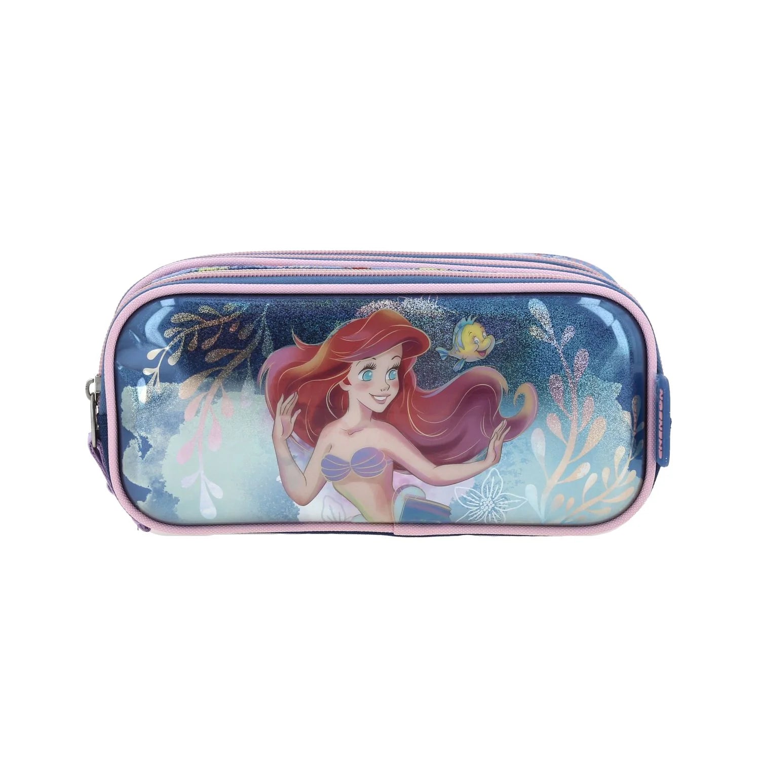 Estuche de Lápcies Escolar Princesa Ariel 6D - Azul