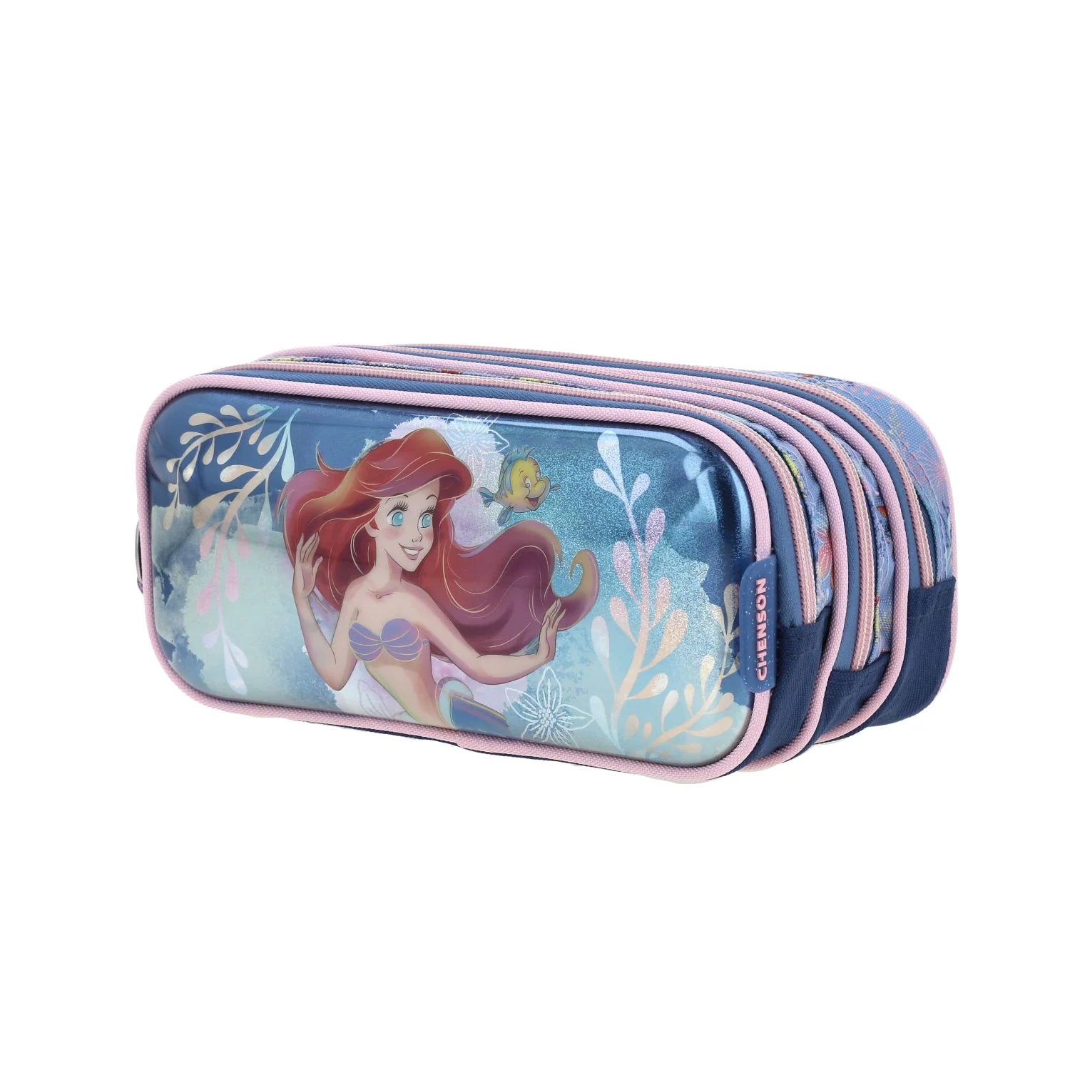Estuche de Lápcies Escolar Princesa Ariel 6D - Azul