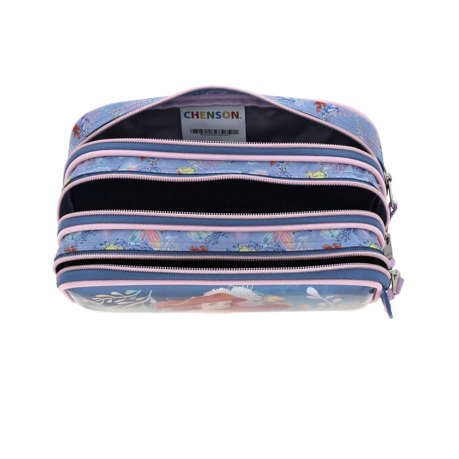 Estuche de Lápcies Escolar Princesa Ariel 6D - Azul