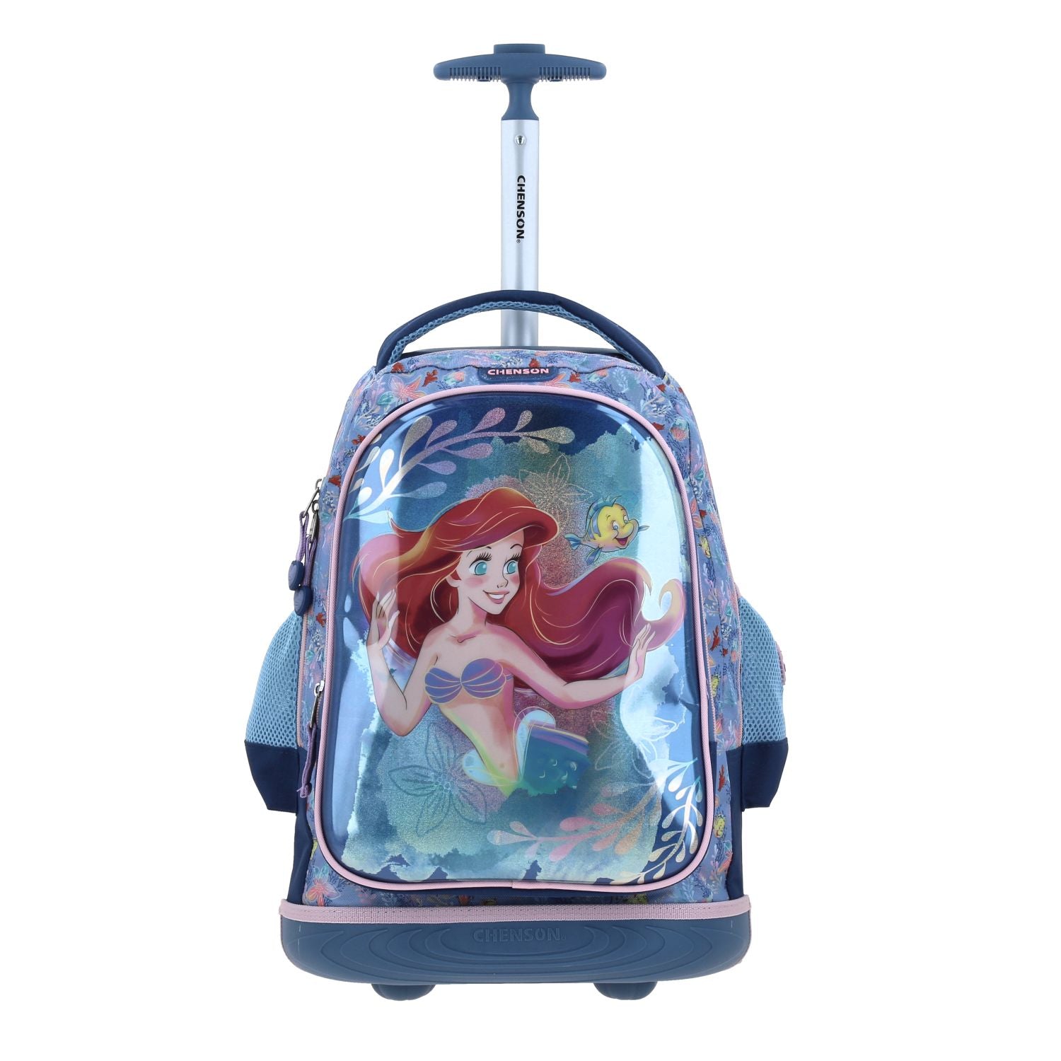 Mochila Escolar con Ruedas Princesa Ariel Azul