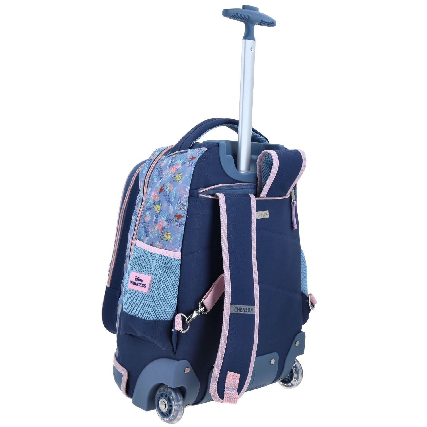 Mochila Escolar con Ruedas Princesa Ariel Azul
