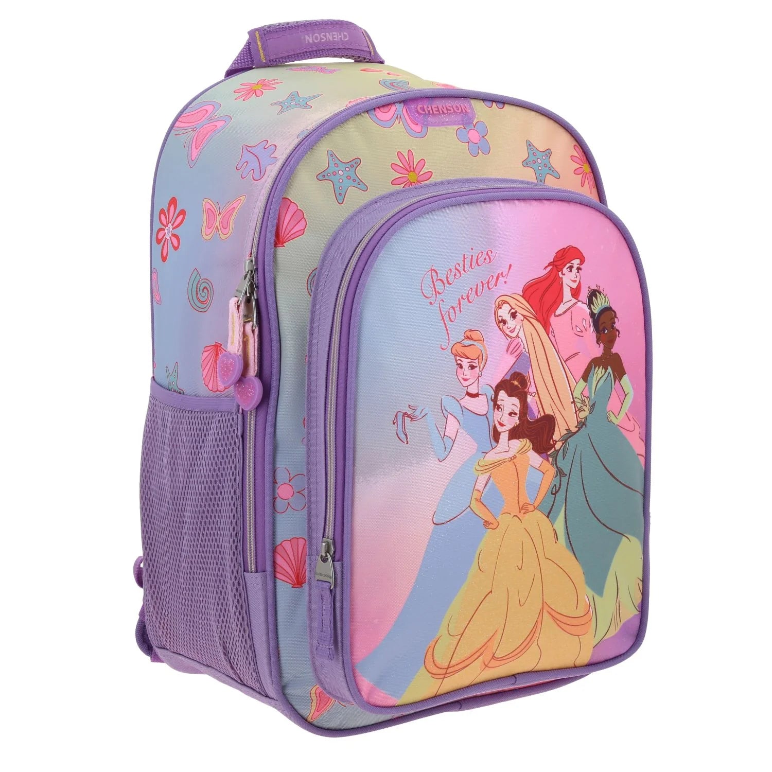 Mochila Escolar Princesas Disney - Lila Brillante