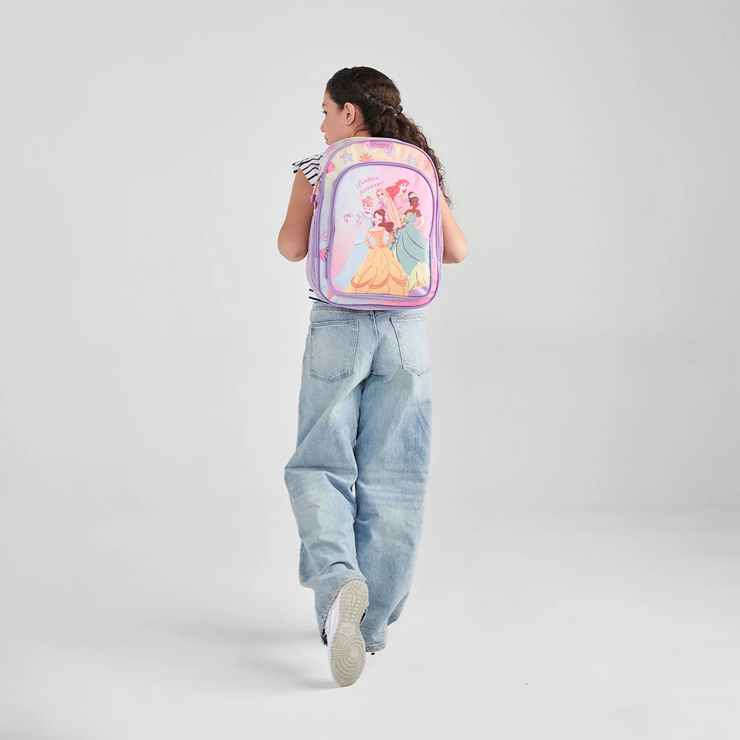 Mochila Escolar Princesas Disney - Lila Brillante