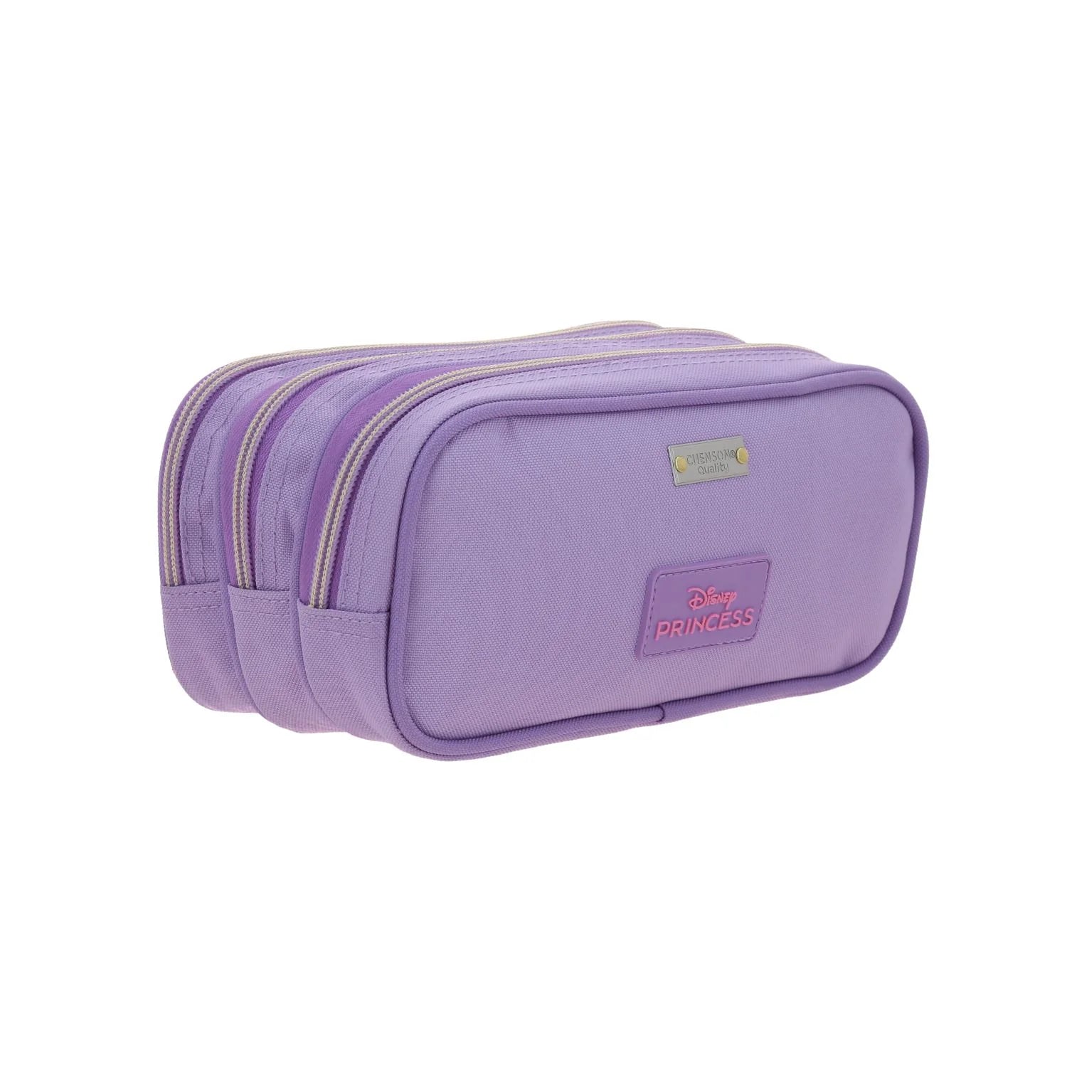 Estuche de Lápices Princesas Lila Chenson - Triple Compartimento