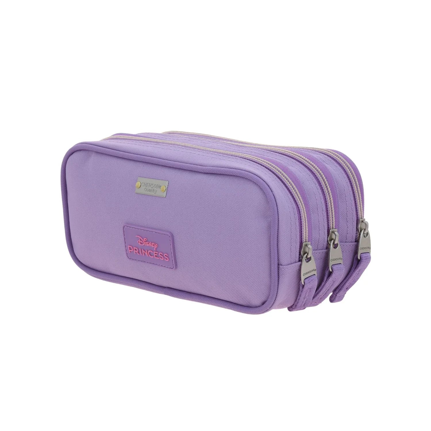 Estuche de Lápices Princesas Lila Chenson - Triple Compartimento