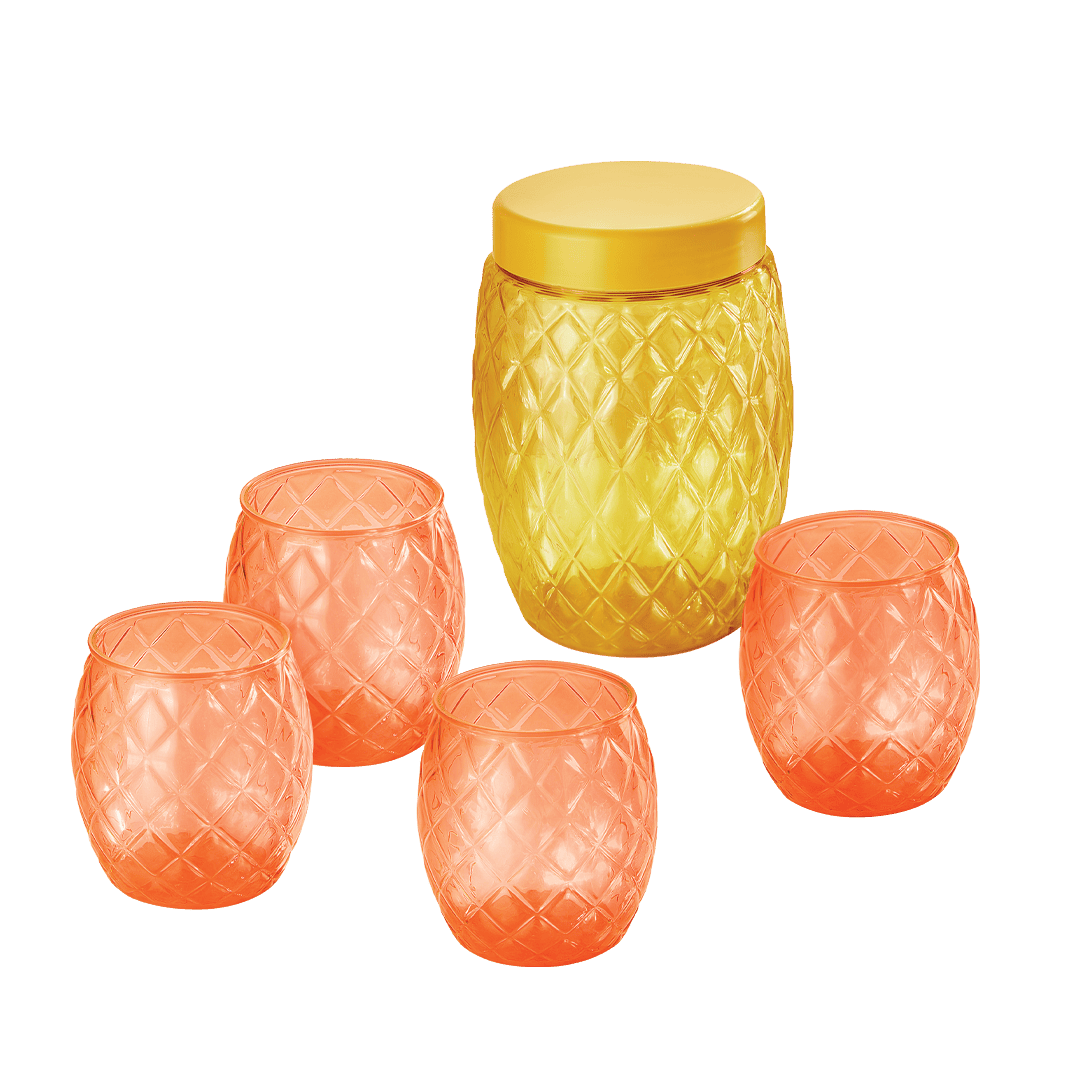 Set 5 Piezas Contenedor y Vasos
