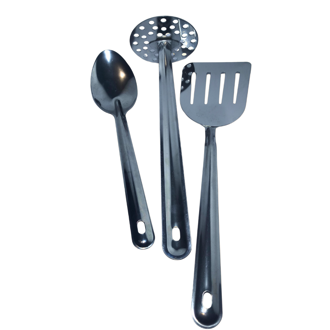 Set Prestige Acero Inoxidable - Pala, Cuchara y Machacador