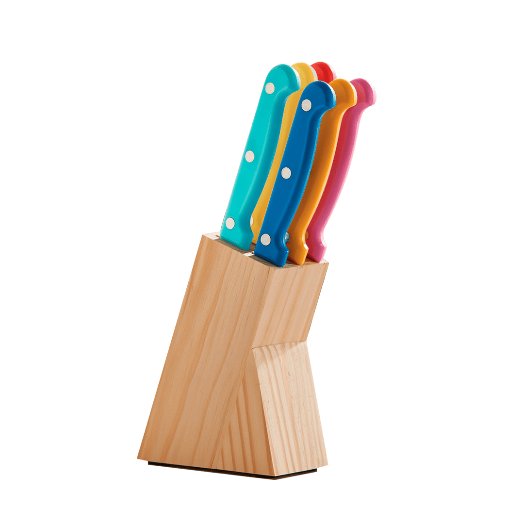 Set de 6 Cuchillos con Base